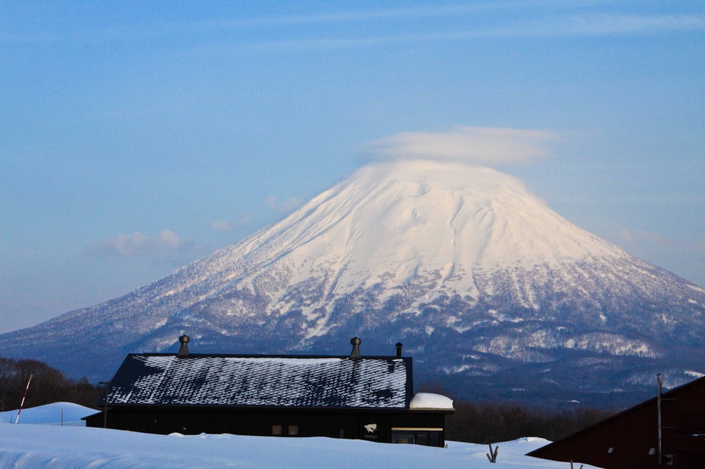 Mount Totei in Niseko Japan is a snow covered volcano